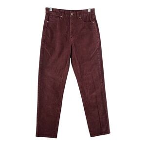 American‎ Eagle Burgundy Corduroy Pants Size 6 (29x27) Superstretch High Rise